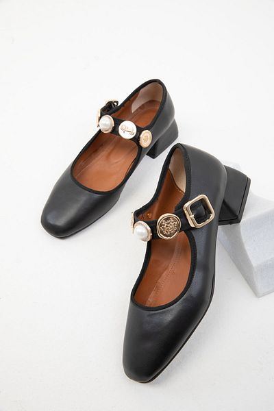 SOHO Classic Black Women's Heeled Shoes - 20122