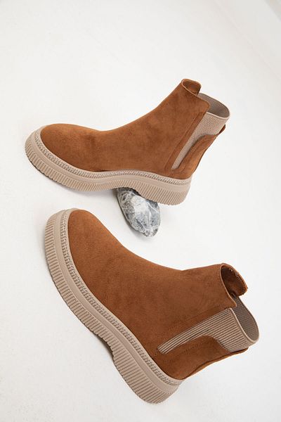 SOHO Dámské semišové boty Tan Suede – model 2011