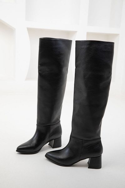 SOHO Schwarze Damenstiefel aus echtem Leder – 20124