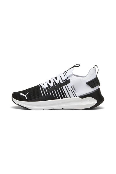Puma Softride Symmetry Fusion - PUMA fekete-fehér bőrcipő
