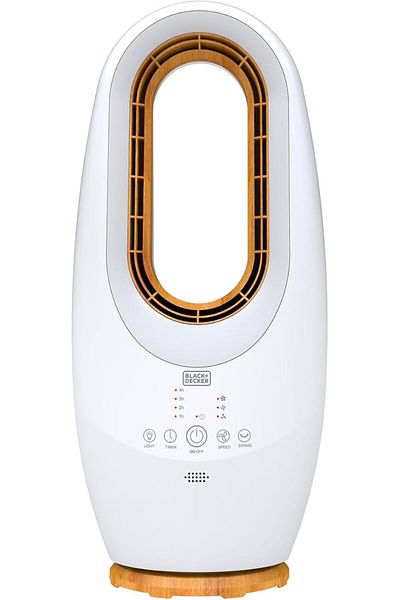 Black&Decker Black+Decker 2-in-1 Bladeless Fan, 58cm with Cool-White Led
