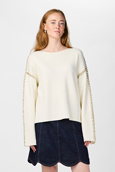 YAS. Y.A.S. Women'S/girlS' Sweatshirt - Star White