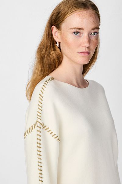 YAS. Y.A.S. Damen/Mädchen Sweatshirt - Star White