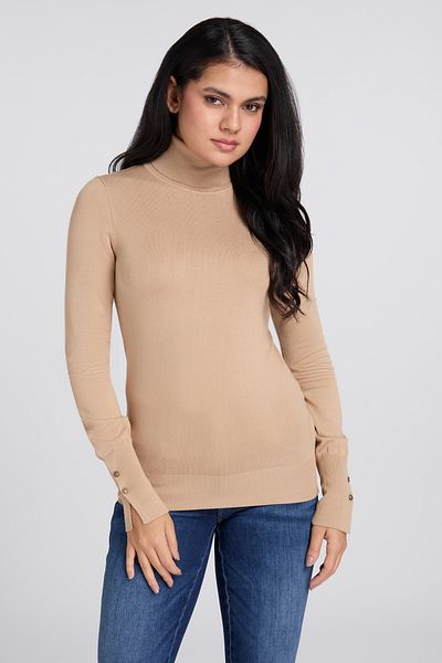 Guess PAULE TN LS SWEATER - ECO VISCOSE POLY HOLLY YARN