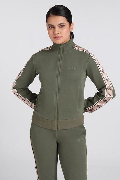 Guess Britney High Waist Fabric - Recycled Punto Milanó 300 Full Zip Sweatshirt