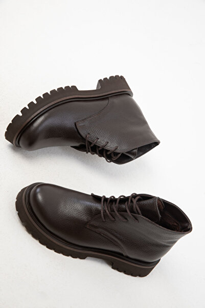 SOHO Kahve Hakiki Deri Kadın Bot & Bootie 19839