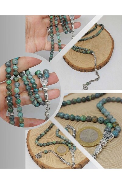 Yasamtohumu Африканський турмалін 99-гранний чотки 6 мм (3874)