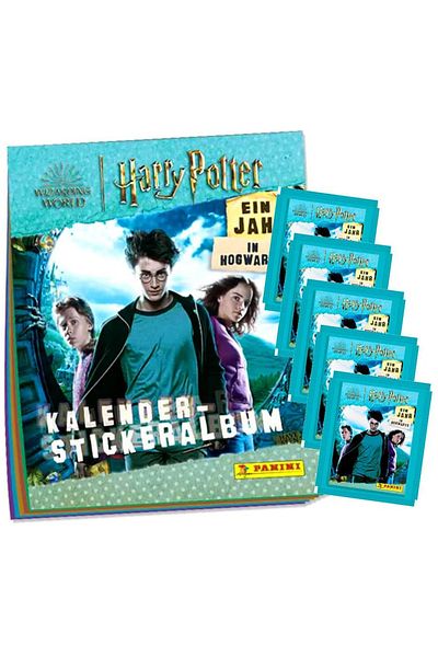Panini Harry Potter Hogwarts Year Calendar 20 Stickers+5 Cards Album
