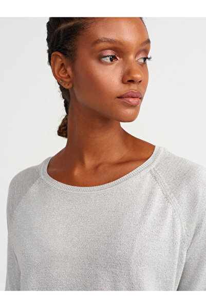Dilvin Πουλόβερ Crew Neck Glitter Basic Thin Knitwear