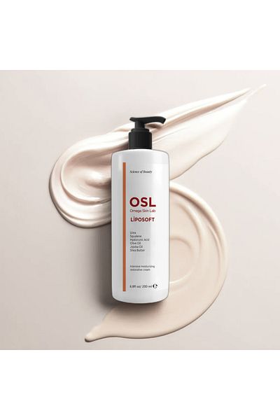 OSL Omega Skin Lab OSL Liposoft Creme 200 ml: Sanfte Hautpflege, Feuchtigkeitscreme fürs Gesicht und Körperlotion für normale und empfindliche Haut