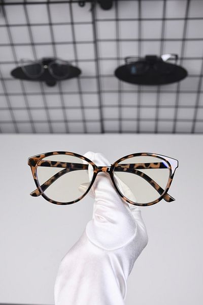 LOOKUP Leopard Pattern Blue Light Protection Glasses - Optical Compatible Glasses: 50-14-135