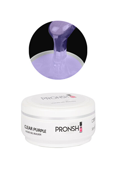 Pronsh Builder Jel 30ml Clear Purple , Protez Tırnak Jeli , Protez Nail Shop