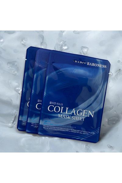 Baroness Collagen Mask Sheet Collagen Paper Mask (5 Pcs)