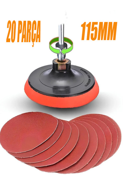 NUBLADO 115 Mm Cırt Zımpara Kağıdı El Zımparaları Ucu Seti Matkap Aparatı Avu...