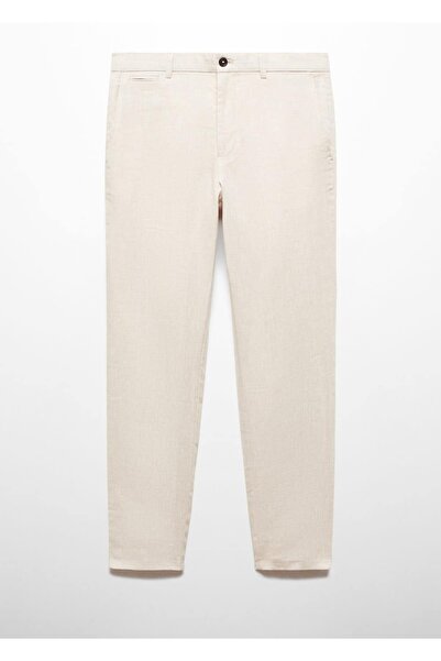 MANGO Man Slim fit %100 keten pantolon