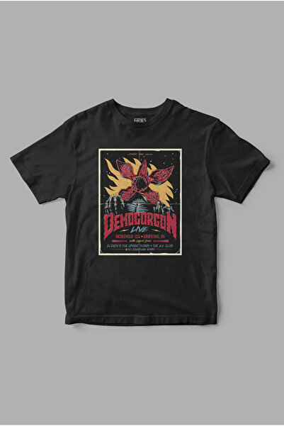 Gries Μπλουζάκι με στάμπα Stranger Things "Demogorgon".