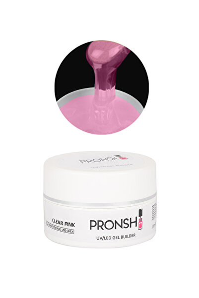 Pronsh Builder Jel 100ml Clear Pink , Protez Tırnak Jeli , Protez Nail Shop