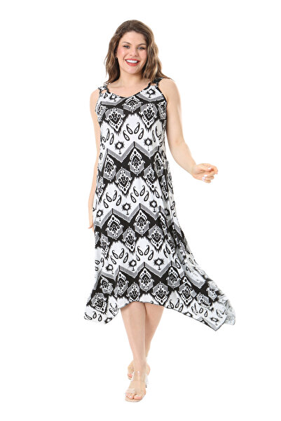 MELSAY Φόρεμα με λουράκι με ασύμμετρο κόψιμο σε μεγάλο μέγεθος