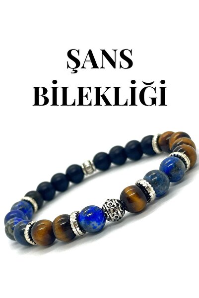 Nelleovana الحجر الطبيعي - سوار الحظ - اللازورد - عين النمر - سبج - الجزع - س...