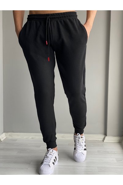 DEEPSENCE Pantaloni de sport Jogger Slimfit din țesătură de bumbac 2 piese pentru bărbați