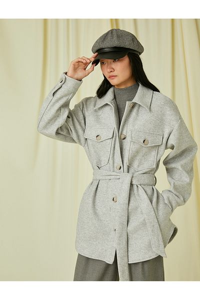 Koton Pocket Shacket Belted