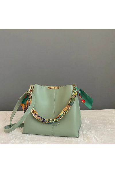 ÇANTA Women's Shoulder Bag with Scarf Chain Strap