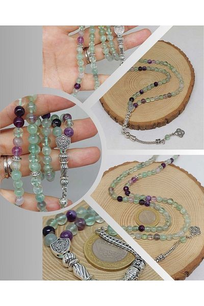 Yasamtohumu Fluorite Stone 99 Prayer Beads 6mm (1267)