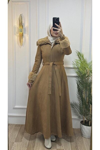 Tebrikler tekstil New Season Women's Winter Long Trench Coat Fashionable and Comfortable Suitable for Daily Wear Model M1603