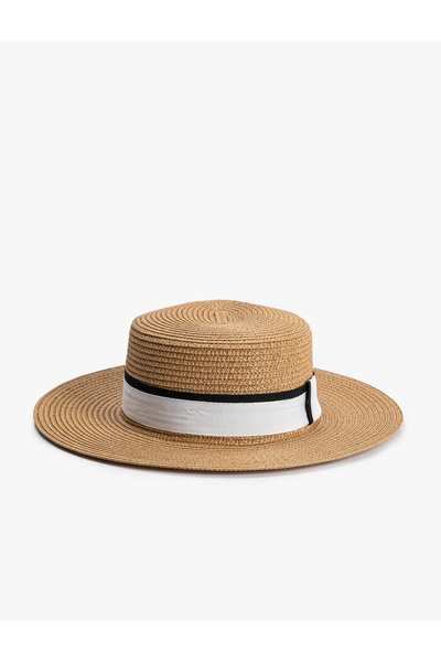 Koton Straw Hat with Ribbon Detail