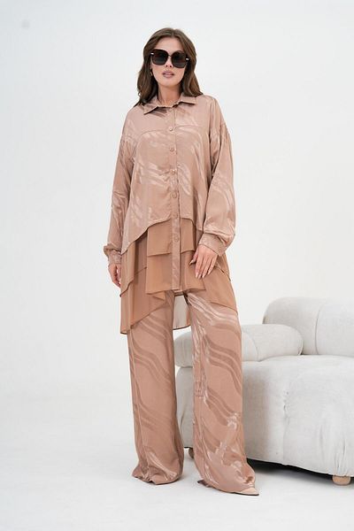 FTZ WOMEN Beige Women's Jacquard Suit - 30876