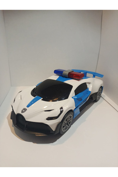 Boratila Toys BUGATTİ IŞIKLI MÜZİKLİ 360 DERECE DÖNEN ÇARP DÖN POLİS ARABASI