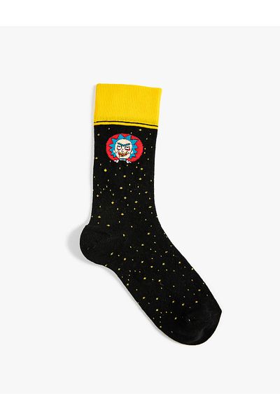 Koton Rick and Morty Socks Licensed Embroidered