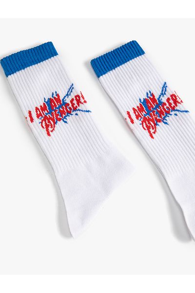 Koton Κάλτσες Avengers Socket Κεντημένες με άδεια χρήσης