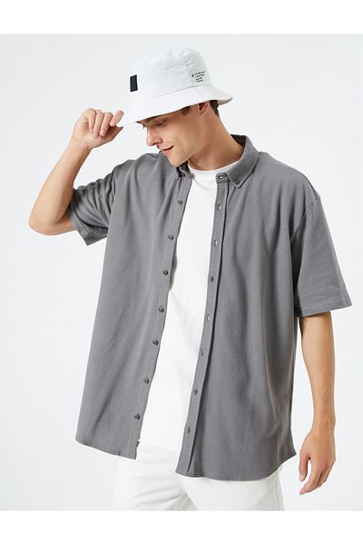 Koton Basic Short Sleeve Shirt Classic Collar Buttoned Cotton