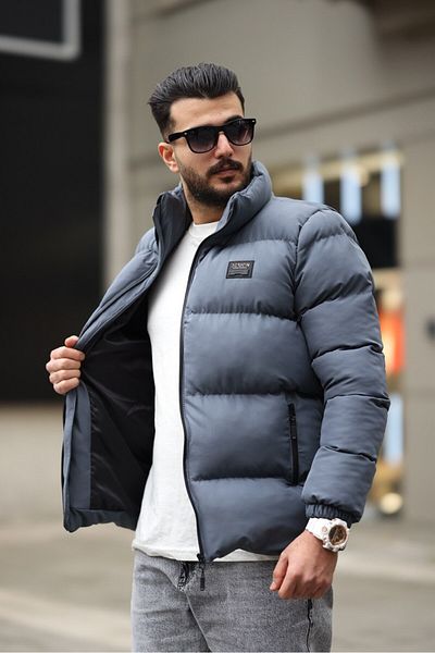 LOES MOMENT New Season Men's Puffer Trim Detailed Premium Coat