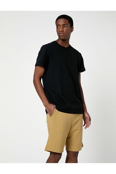 Koton Slim Fit and Elephant Embroidered Waist Lace Up Shorts