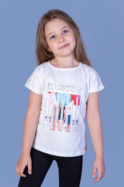 Toontoy Girl - Digital Print and Stone Detailed T-Shirt