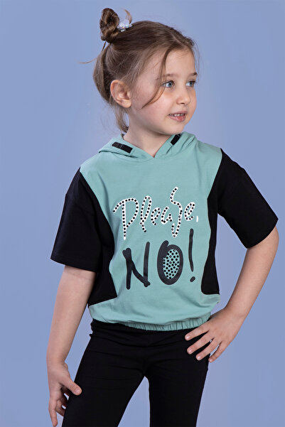 Toontoy Κορίτσι - με κουκούλα και με τύπωμα μπλουζάκια με λεπτομέρεια Garni