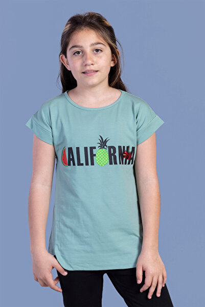 Toontoy تي شيرت بناتي - مطبوع عليه كاليفورنيا