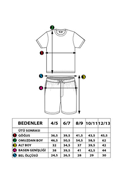 Toontoy Boy's Garni Detailed Printed Shorts Set