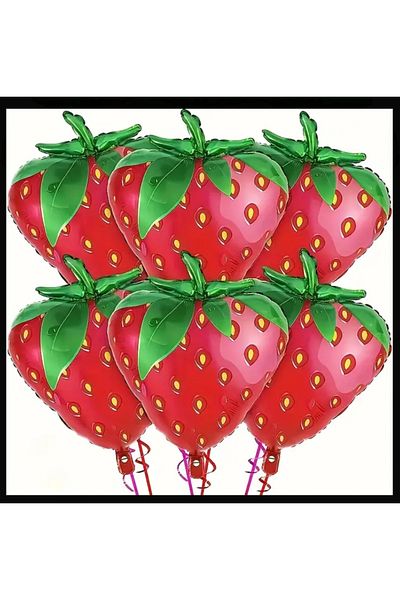 Çemrek Süs Parti Strawberry Foil Balloon 60 cm