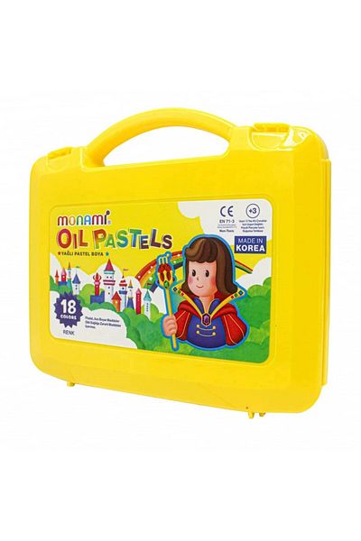 Monami 18 Colored Oil Pastel Paints - Plastic Box