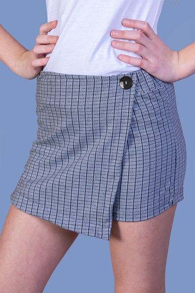 Toontoy Square Patterned Skirted Shorts for Girls