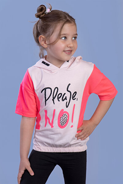 Toontoy Κορίτσι - με κουκούλα και με τύπωμα μπλουζάκια με λεπτομέρεια Garni