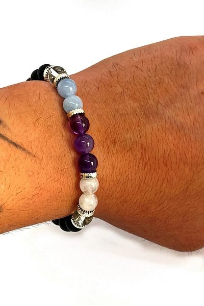eHediyecim Natural Stone Bracelet for Zodiac Signs (Shark-Lion-Fish-Shark-Bull-Twin-Bull-Bucket-Shark-Shark-Bow-Crab)