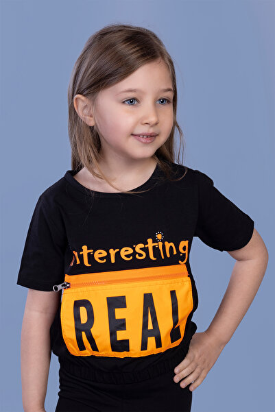 Toontoy Devojka - Skraćeni kroj Štampano Majica sa reflektorskim detaljima