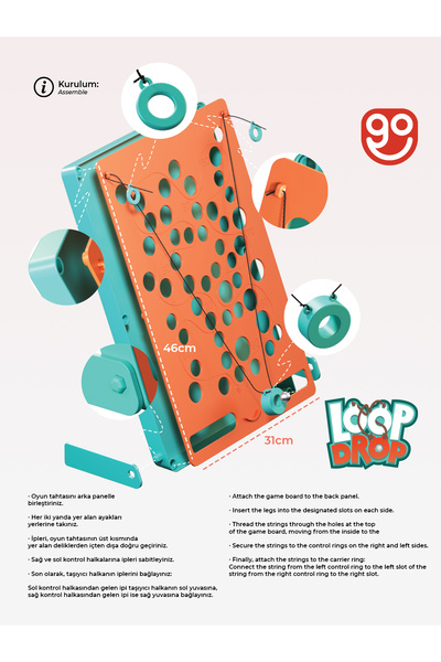 Go Toys Loop Drop El Göz Koordinasyonu, Konsantrasyon geliştirici Denge Standı Eğitici Oyuncak Shopist