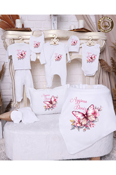 yzc home size dair... C22 İsme özel İsimli Baskılı Bebek 10lu Beyaz Hstne çık...