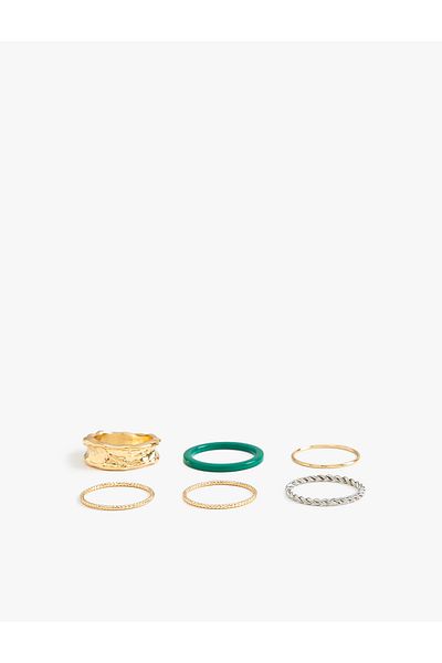 Koton Set of 6 Steel Mixed Rings
