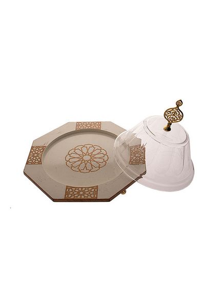 Dania Cake Plate With Lid Brown/Clear